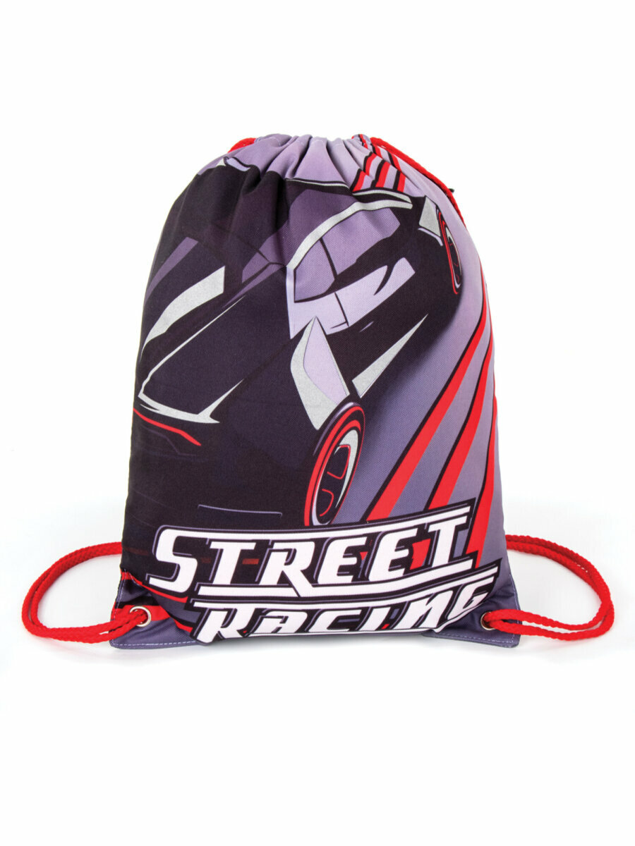 Сумка/мешок/рюкзак для сменной обуви (сменки) Brauberg Premium карман подкладка светоотражающие элементы 43х33 см Street racing 270284