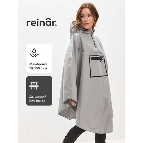 фото Плащ-дождевик reinar дождевик, размер s-l (рост 150-185 см), серый