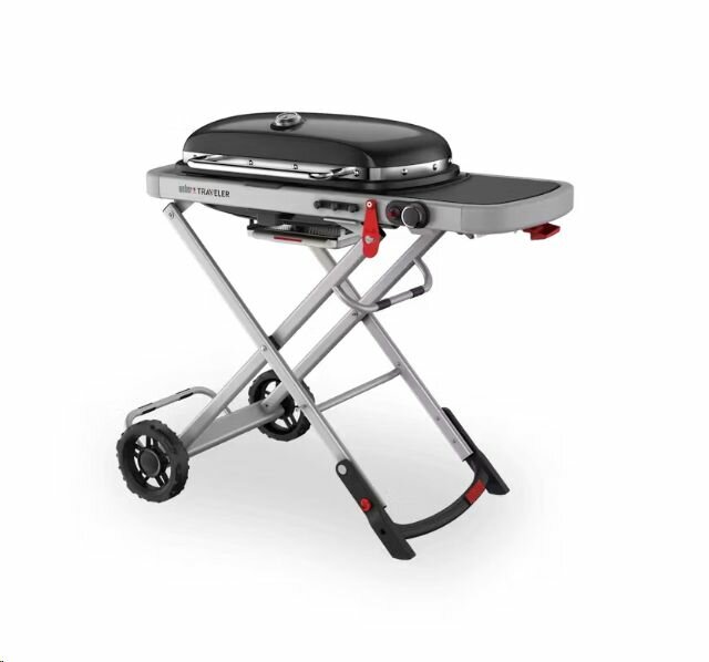 Гриль барбекю Weber Traveler газовый складной чугунная решетка черный