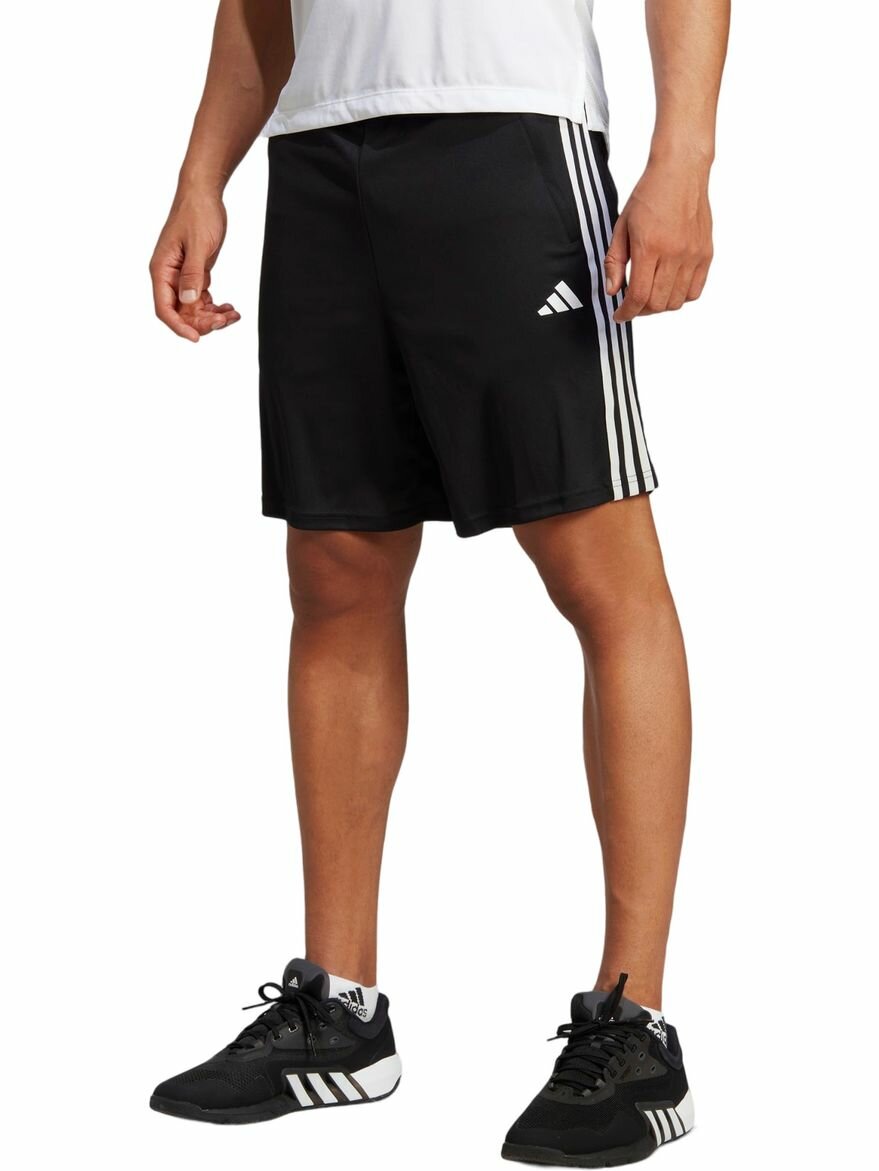 Шорты спортивные adidas Train Essentials Piqué 3-Stripes Training Shorts размер M черный белый