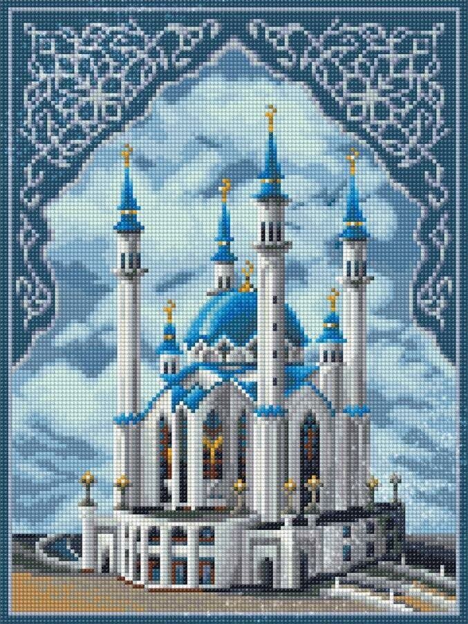 Алмазная живопись Картина стразами "Мечеть Кул-Шариф" (33 цвета)