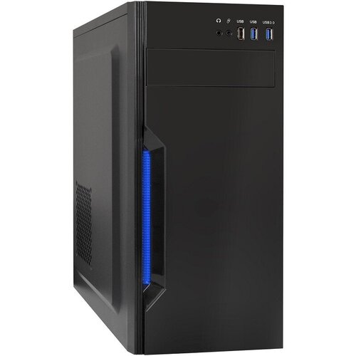 Exegate EX283075RUS Корпус Miditower ExeGate XP-333U Black, ATX, , 1*USB+2*USB3.0, Audio