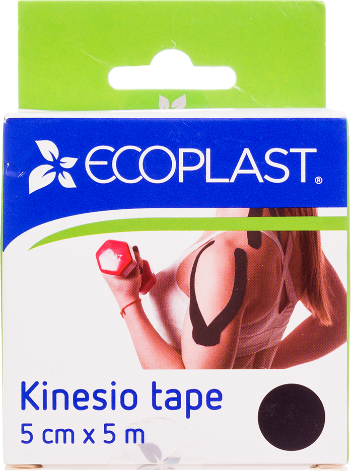 Ecoplast Кинезио тейп 5см х 5м черный 1 шт