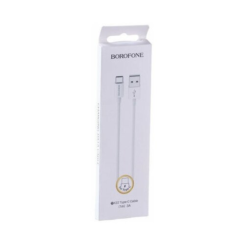 кабель hoco bx22 usb to microusb 1m white Кабель USB Type-C BX22 1M Borofone белый