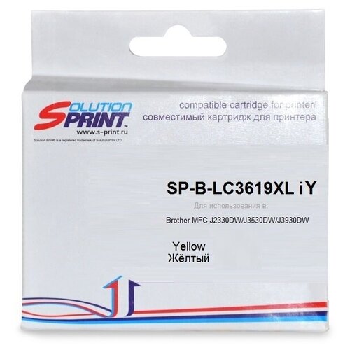 картридж sprint sp b lc3619xl ic Картридж Brother Sprint SP-B-LC3619XL iY, для струйного принтера, совместимый