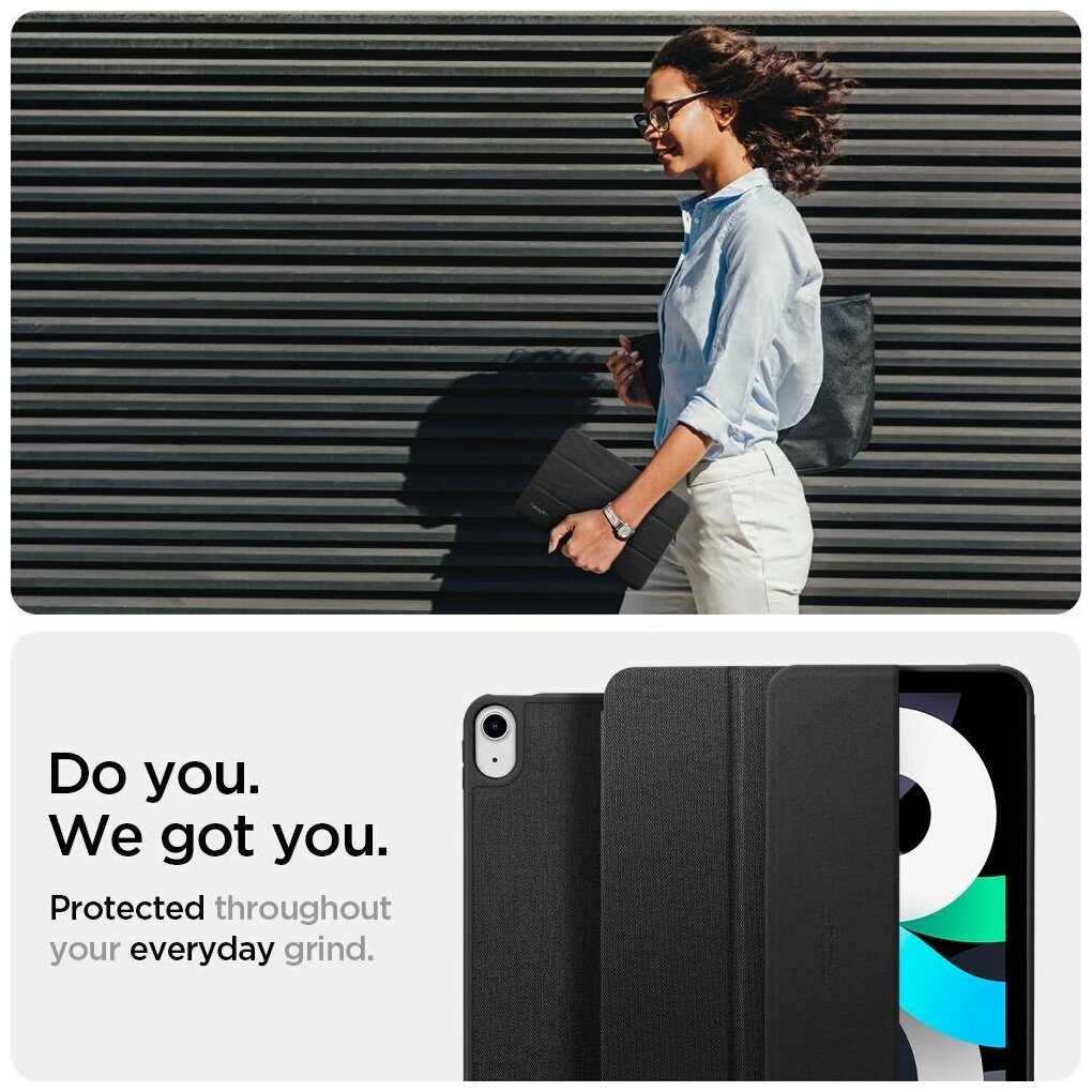 Чехол Spigen (ACS01943) для iPad Air 10.9'' 2020 (Black) - фото №18