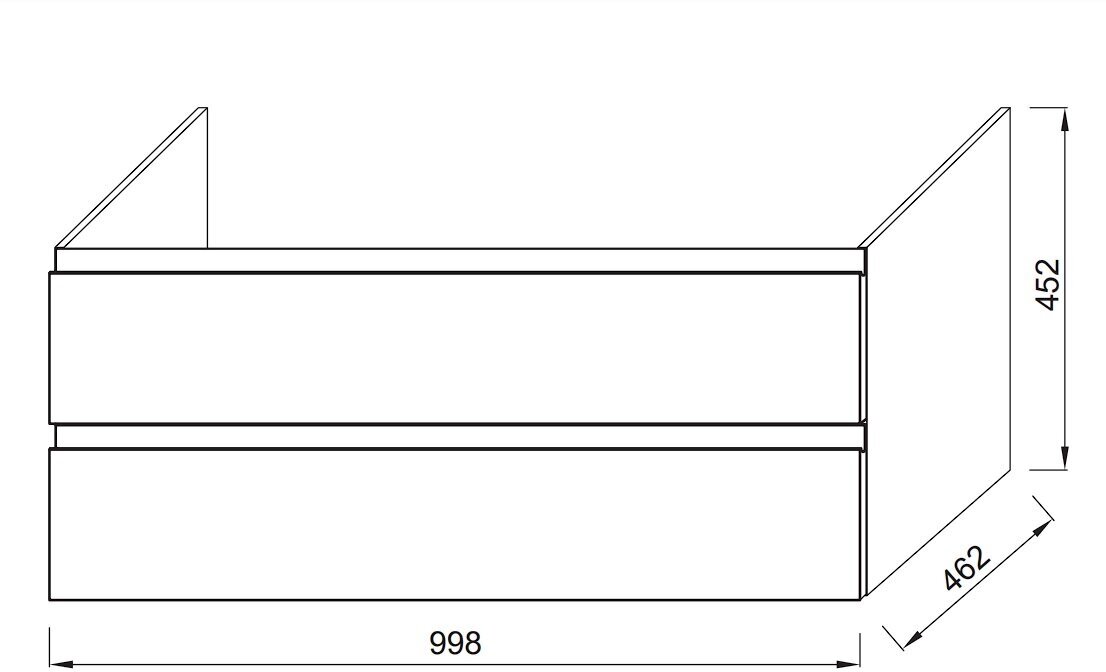 Тумба под раковину Jacob Delafon Madeleine 100 EB1318-J51 белый матовый