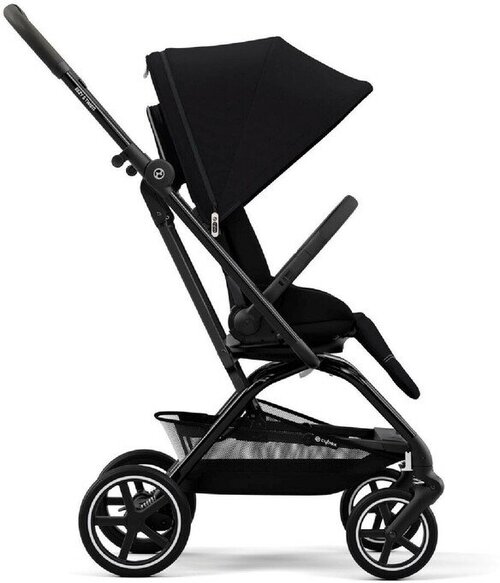 Cybex Easy S Twist+ 2 Коляска прогулочная, рама Black, Moon Black с бампером