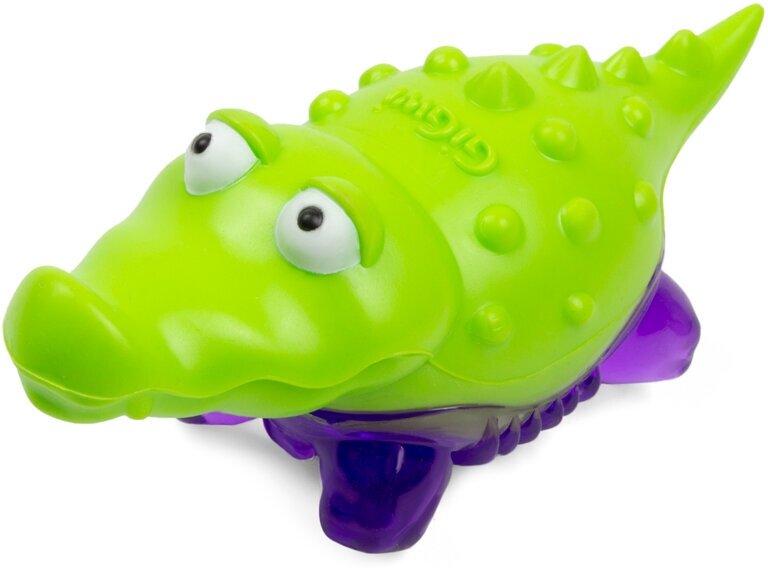 Игрушка для собак GiGwi Suppa Puppa Крокодил (75454), зеленый/фиолетовый, 1шт.