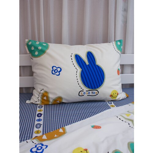 COROCOCO Наволочка на молнии Мальчики зайчики (двухсторонняя) 40х60