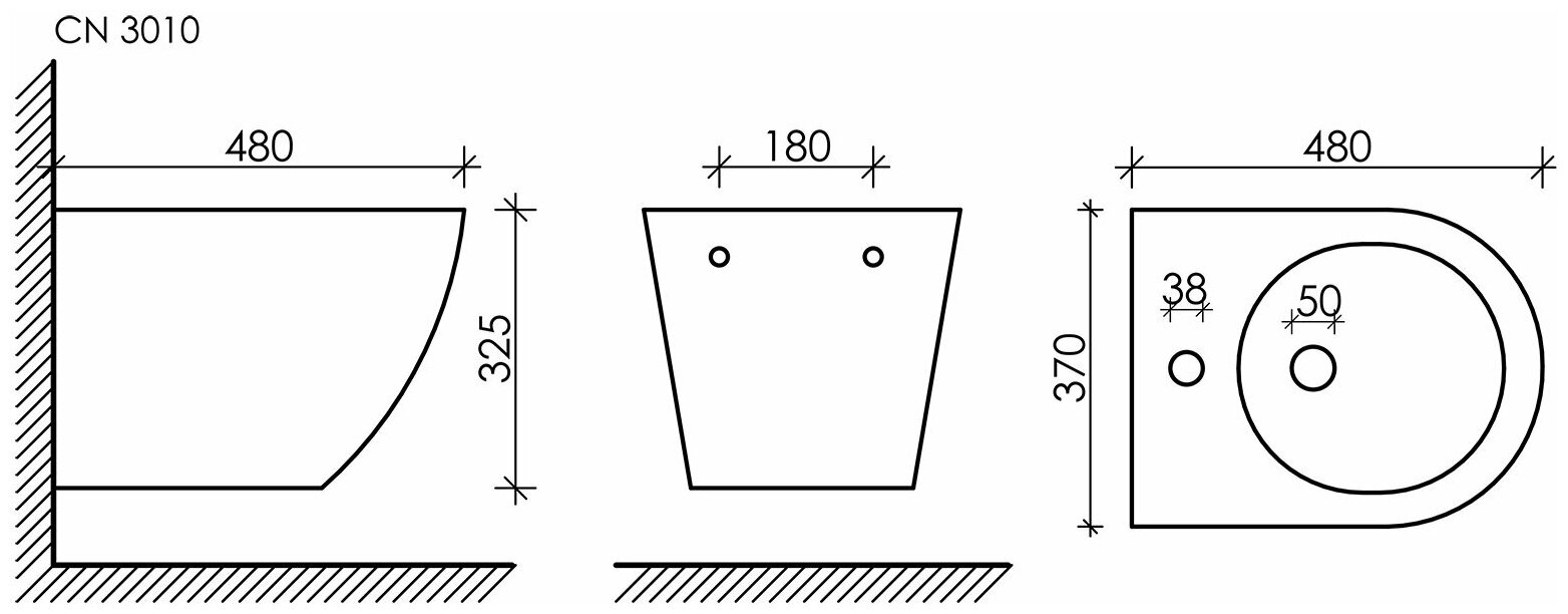 Биде подвесное CERAMICA NOVA FORMA CN3010