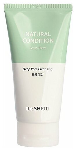 Пенка-скраб для лица [The Saem] Natural Condition Scrub Foam Deep Pore Cleansing