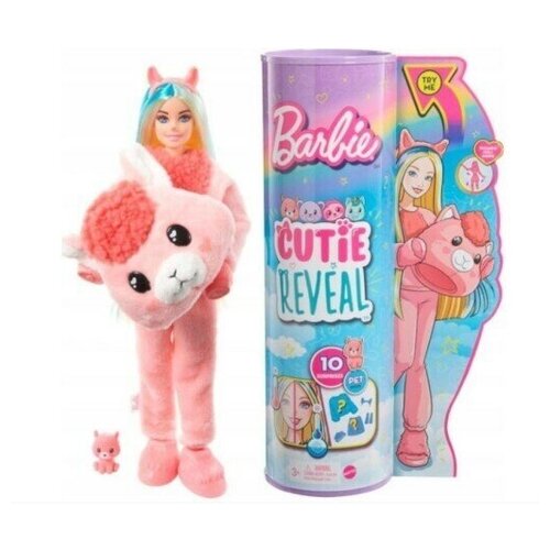 Кукла Barbie Cutie Reveal и плюшевая лама HJL60