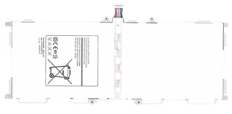 Аккумуляторная батарея EB-BT530FBE для Samsung Galaxy Tab 4 10.1 SM-T530 3.8V 25.84Wh