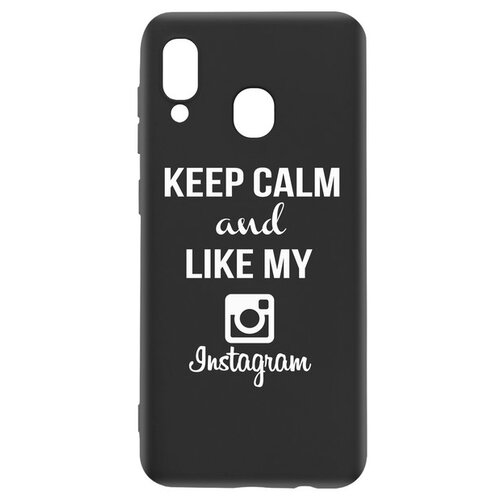 фото Чехол-накладка krutoff silicone case instagram для samsung galaxy a40 (a405) черный krutoff group