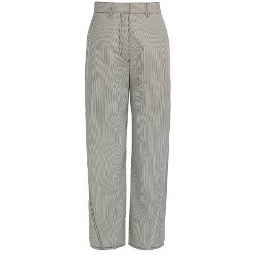 фото Брюки hache, прямой силуэт, повседневный стиль, размер 42, черный