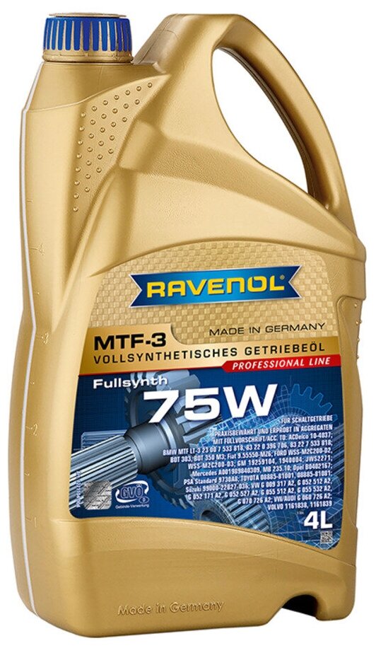 RAVENOL Масло трансмиссионное Ravenol KR -3 SAE, 75W, синтетическое, 4L 4014835719897