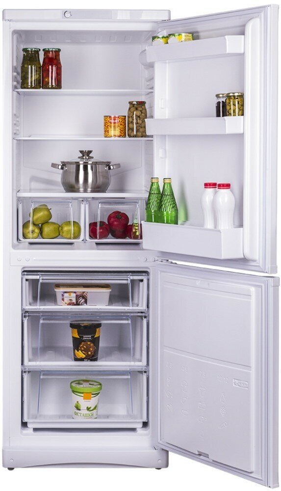 Холодильник STINOL STS 167 S /серебро, 1,67*0,60, 3ящ, 193л+85л, класс В/ - фотография № 3