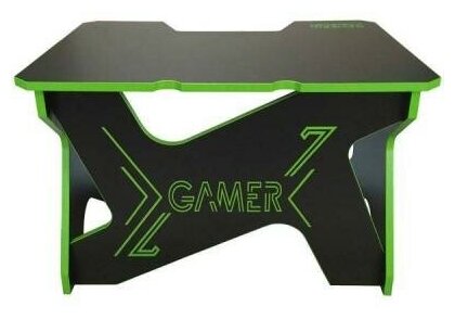 Generic Comfort Игровой стол Generic Comfort Gamer Mini/DS/NE чёрно-зелёный (ЛДСП 25мм ,120 x 90 x 75 см)