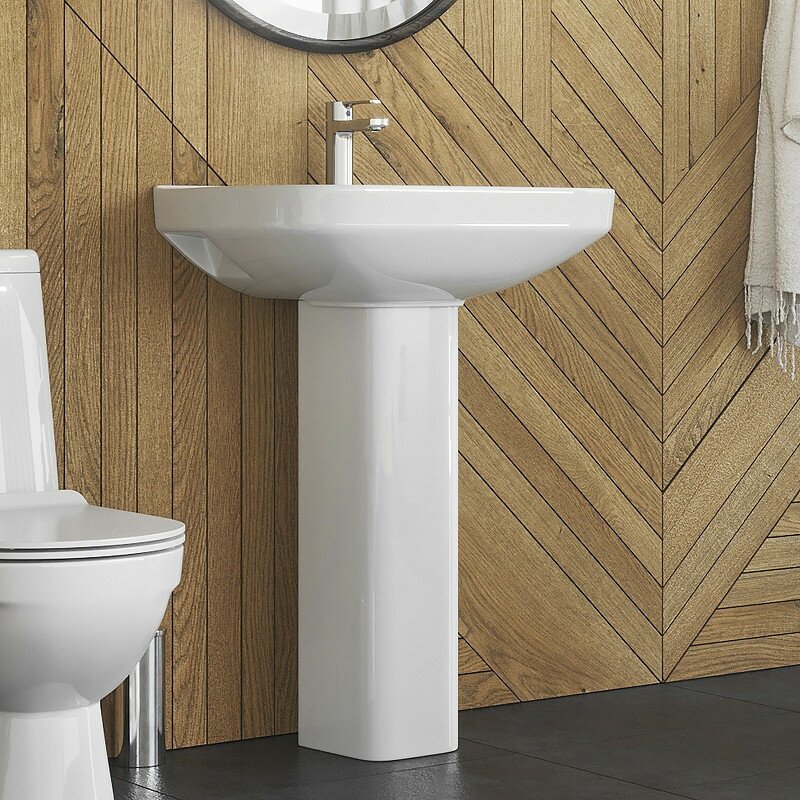 Раковина для ванной Sanita-Luxe NEXT 60х45,8см белый (NXTSLWB01/ WB. PD/Next/60-C/WHT. G/S1)