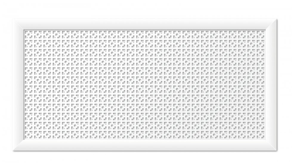 Экран для радиатора 1200х600 мм белый Дамаско v546131