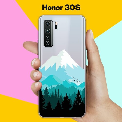 Силиконовый чехол Снежные горы на Honor 30s снежные горы