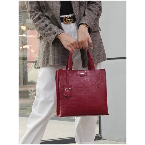 фото Эффектная сумка женская 2019831b k125 rosso giorgio ferretti с наплечным ремнем/италия, 100% натуральная кожа