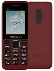 Телефон MAXVI C20, 2 SIM, винный красный