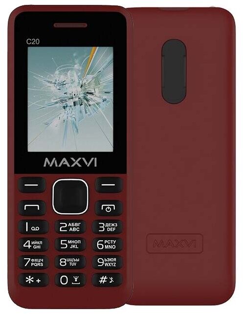 Телефон MAXVI C20, винный красный