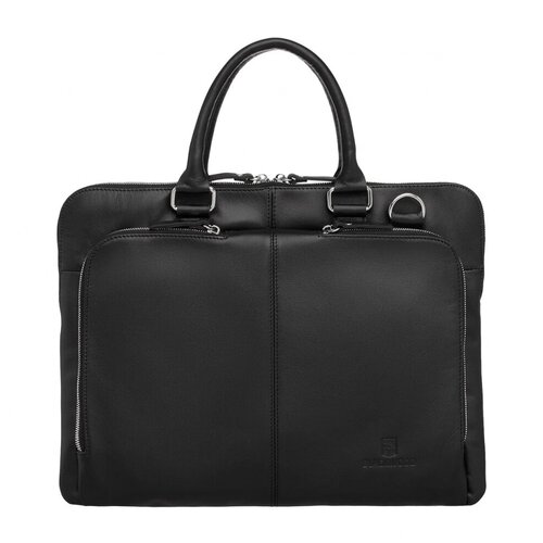 фото Мужская кожаная деловая сумка blackwood prescot black 1054101