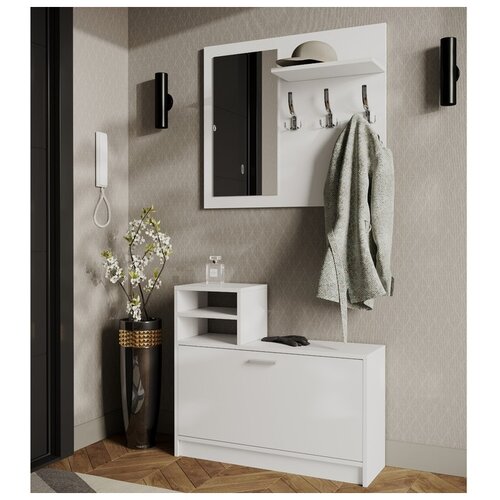 Комплект мебели для прихожей Сима-ленд Джейн 1 цвет белый 12565₽