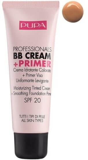 Крем + основа для лица Pupa Professionals BB Cream + Primer BB, тон 001 для светлого тона кожи