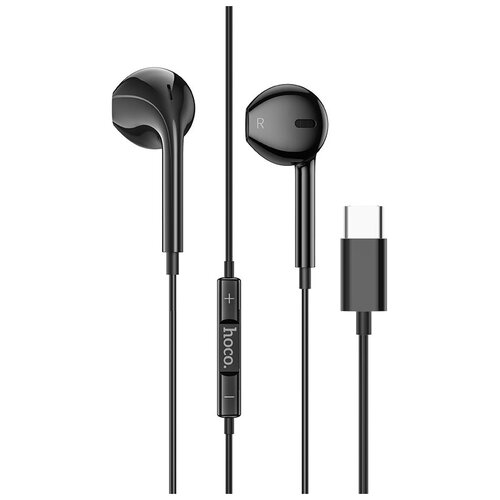 Наушники M101 Type-C Crystal joy wire-controlled earphones with microphone HOCO черные 388₽