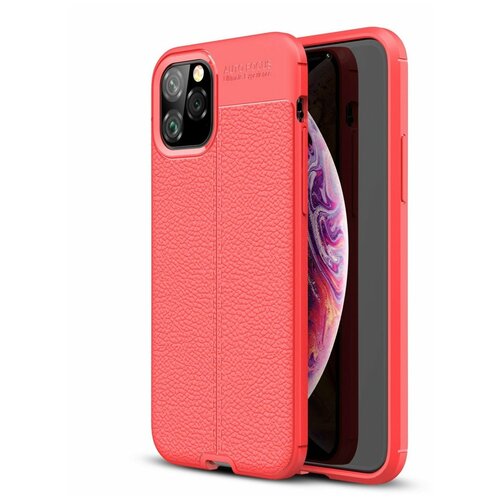 Чехол-накладка Litchi Grain для iPhone 11 Pro Max (красный) чехол накладка litchi grain для iphone xs max черный