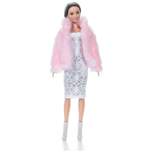 Шубка и платье для куклы типа Барби 29 см Виана