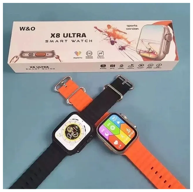 Умные часы Smart X8 Ultra Series 8 NFC монитор температура тела Bluetooth звонок калькулятор ЭКГ беспроводная зарядка
