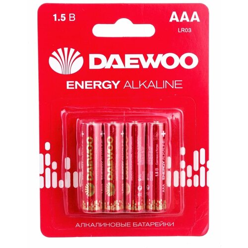 Алкалиновая батарейка Daewoo LR03 ENERGY Alkaline BL-8 5031111 батарейка daewoo lr03 energy alkaline 2021 bl 4 40