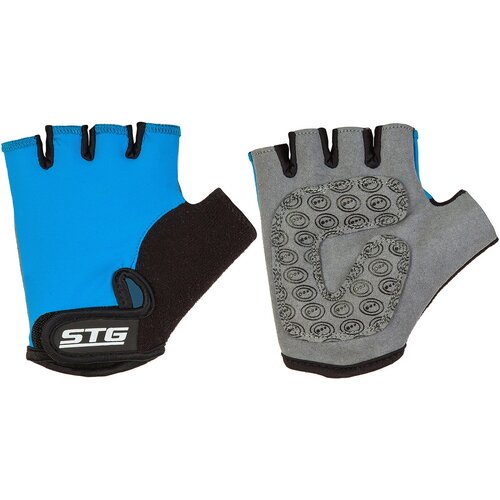 Перчатки STG детск. мод.819 с защитной прокладкой, застежка на липучке, размер S, синие перчатки stg детские белый черный 1 шт