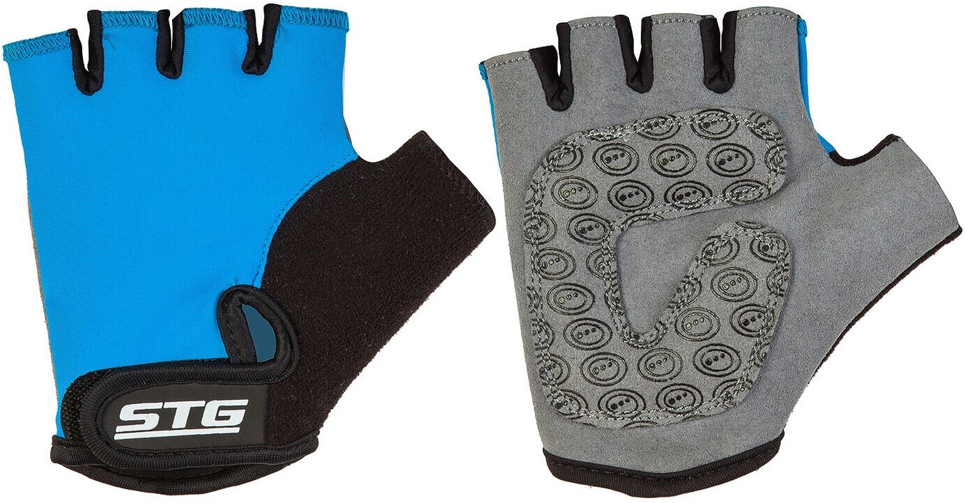 Перчатки STG детск. мод.819 с защитной прокладкой, застежка на липучке, размер S, синие