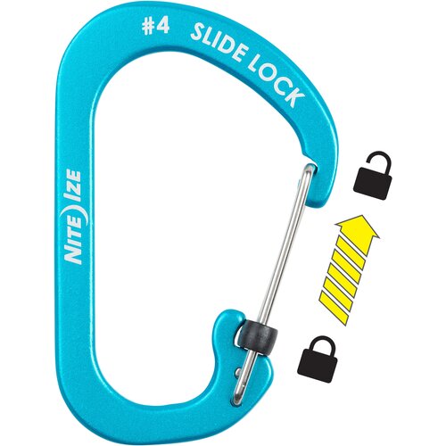 фото Карабин nite ize slidelock carabiner aluminum #4 - синий