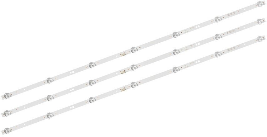 Подсветка 5850-W40000-9P00 для телевизора Hyundai H-LED40F456BS2, H-LED40F453BS2, Aiwa 40LE4120, Skyworth 40E2A / 40" 3V 7 led (комплект 3 шт) 747mm