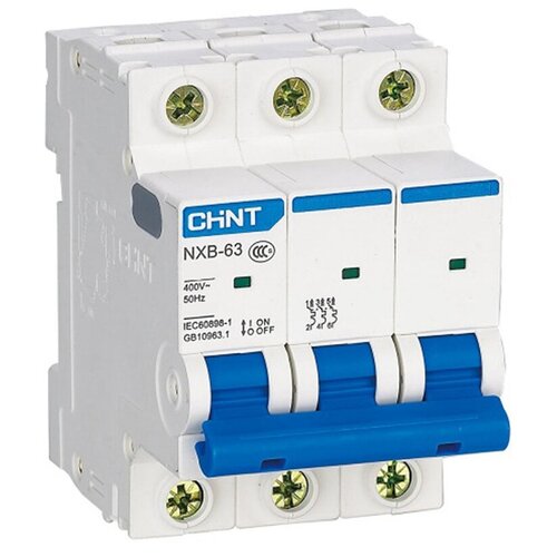 chint автоматический выключатель nxb 63 3p 10a 6ка х ка d CHINT Авт. выкл. NXB-63 3P 10A 6кА х-ка B