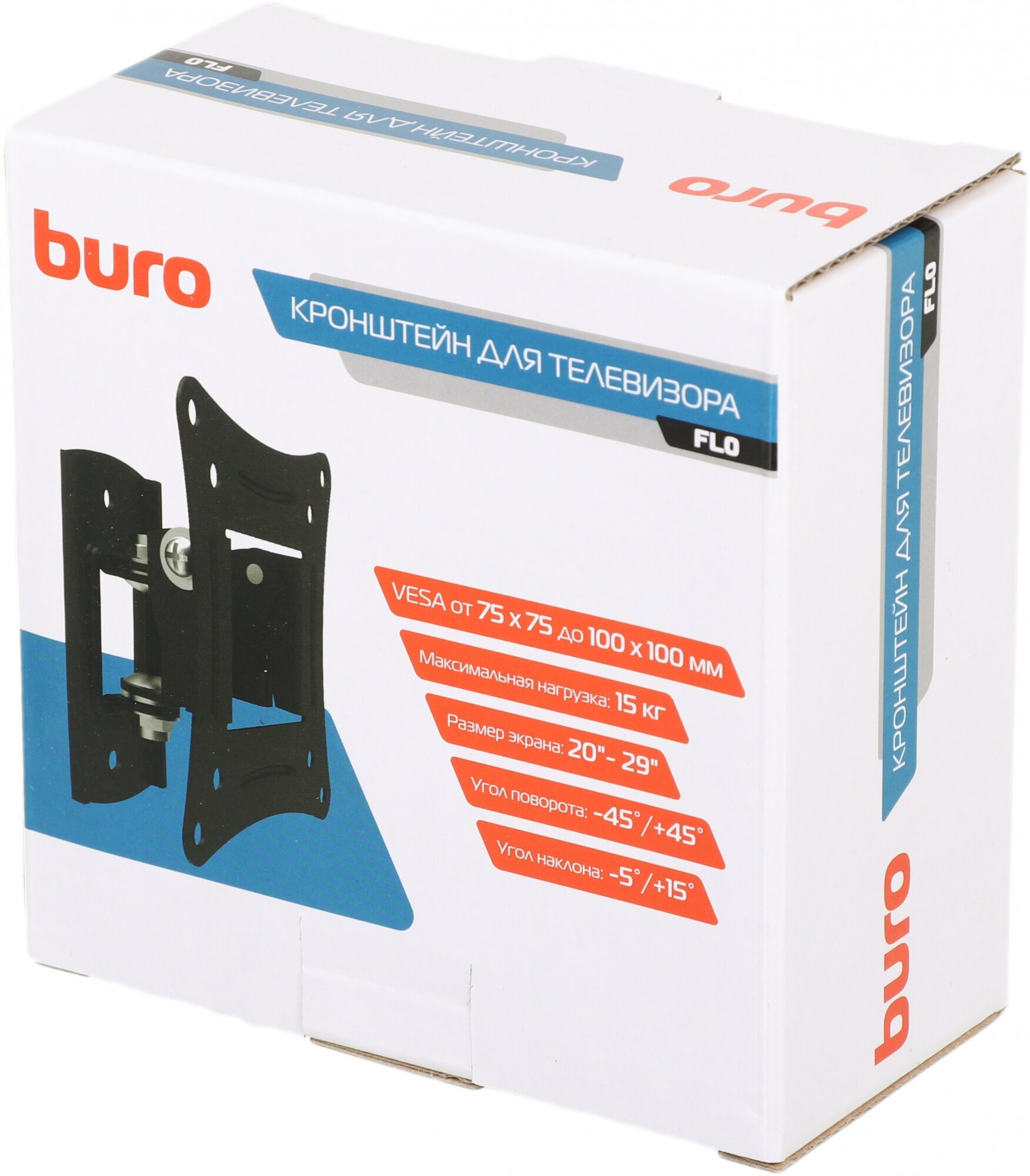 Кронштейн для телевизора Buro FL0 черный (bm15a71ts1) - фото №6