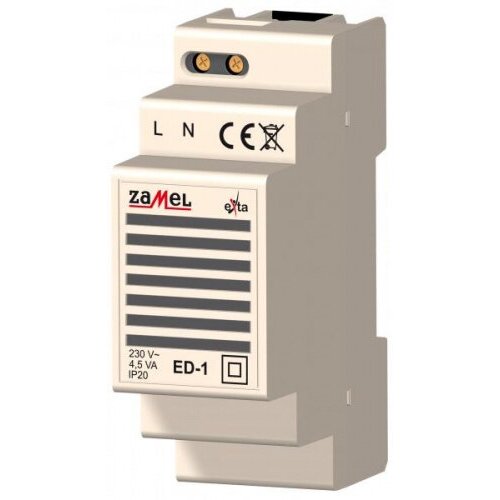 Zamel Звонок электромеханический 230VAC на DIN рейку 2мод (арт. ED-1)