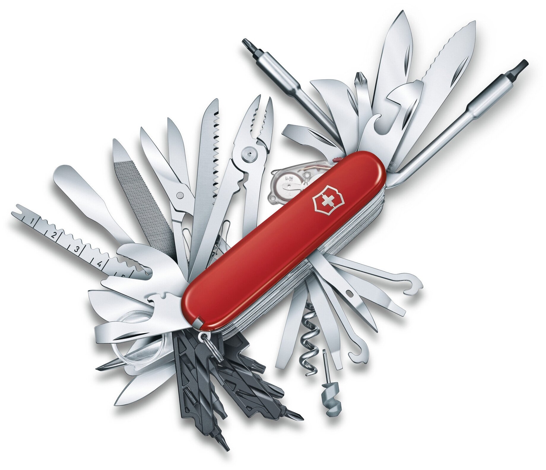 Нож перочинный Victorinox SwissChamp XXL (1.6795. XXL) 91мм 73функц. красный подар. коробка