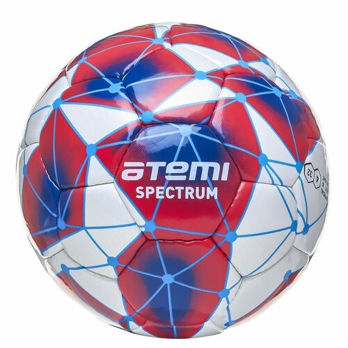 Мяч футбольный ATEMI Spectrum, PU, р.3 (бело-сине-красный)