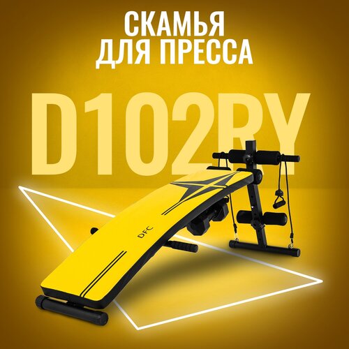 Скамья DFC D102RY черный скамья для пресса спортивная с эспандерами profit mdk 0102b