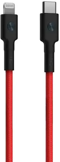Кабель интерфейсный Xiaomi USB Type-C/Lightning, красный, 1.5м - фото №4