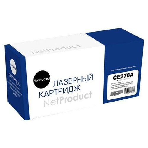 Картридж NetProduct N-CE278A, 2100 стр, черный картридж hp lj pro p1566 p1606dn m1536dnf оригинальный ce278l 1k