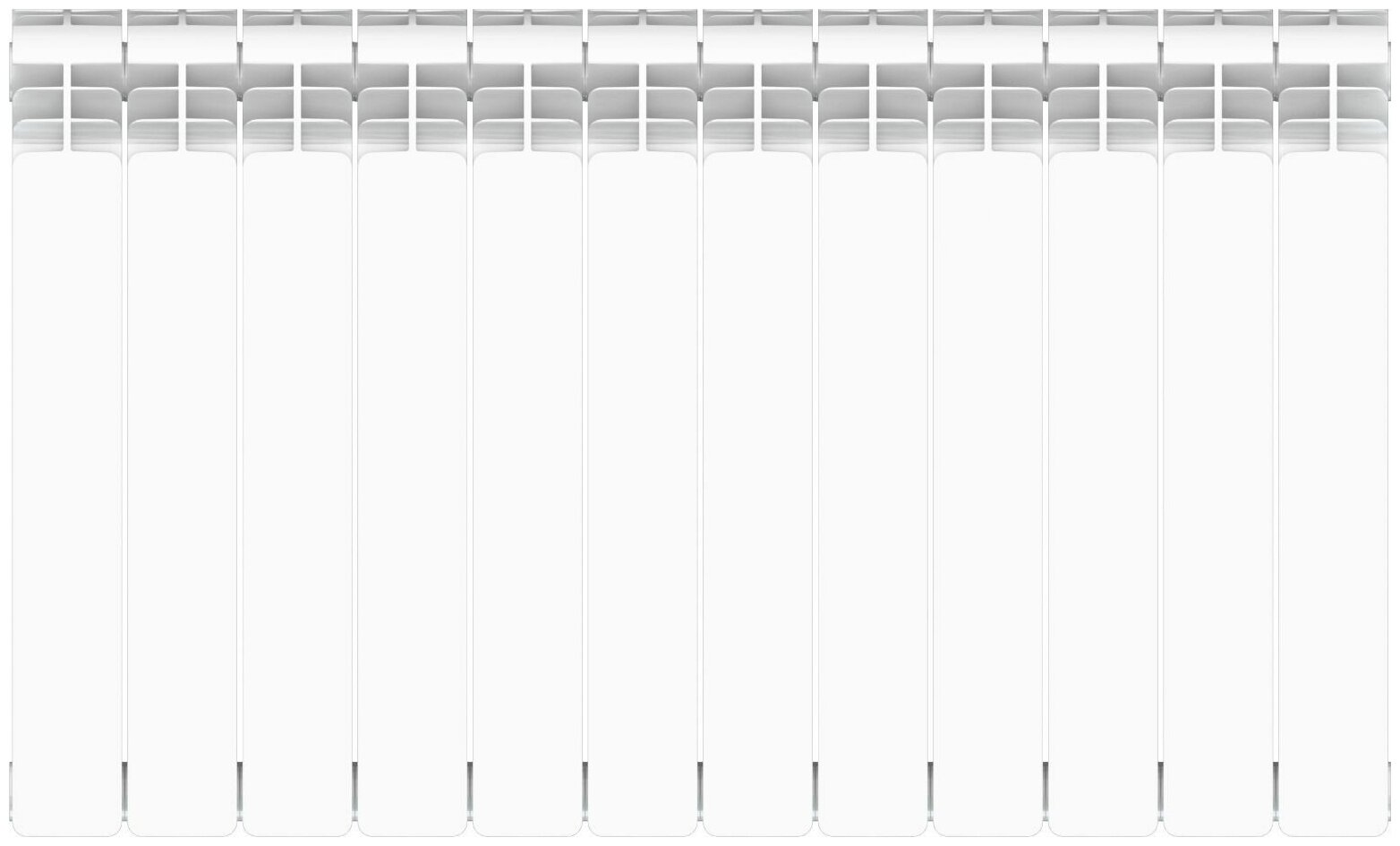 Радиатор Equation 500/90 12 секций боковое подключение алюминий белый